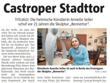 Die Skulptur "Bennertor" in Castrop-Rauxel