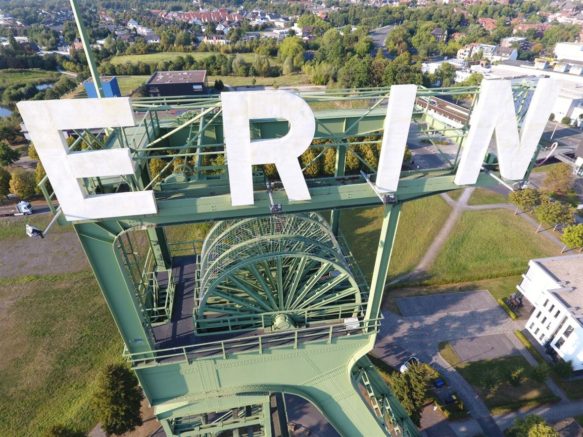 Luftbild vom Erinturm in Castrop