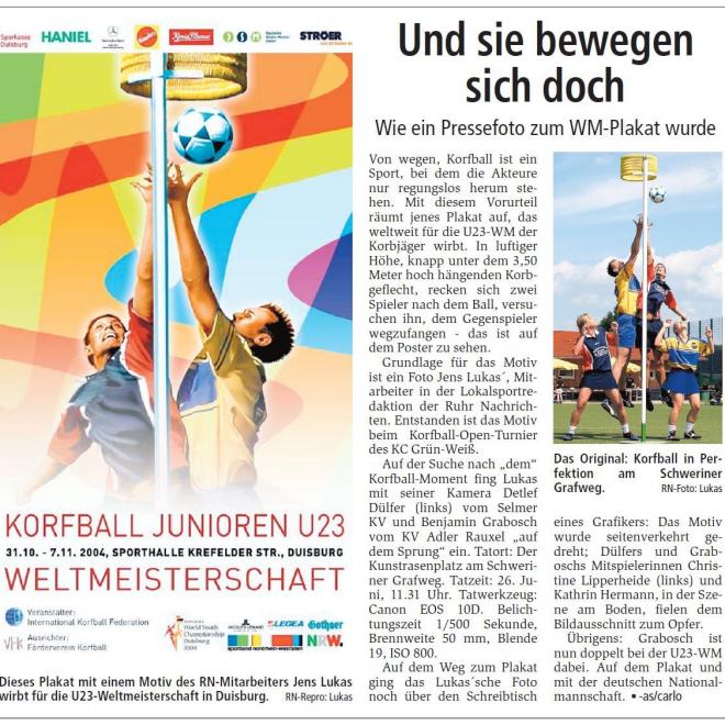 Korfball | Foto Vorlage für WM-Plakat